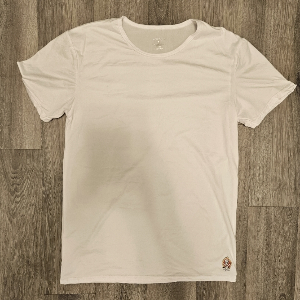 Ed Hardy Men's White T-Shirts Micro Modal Short Sleeve Crew Neck Classic Size LT